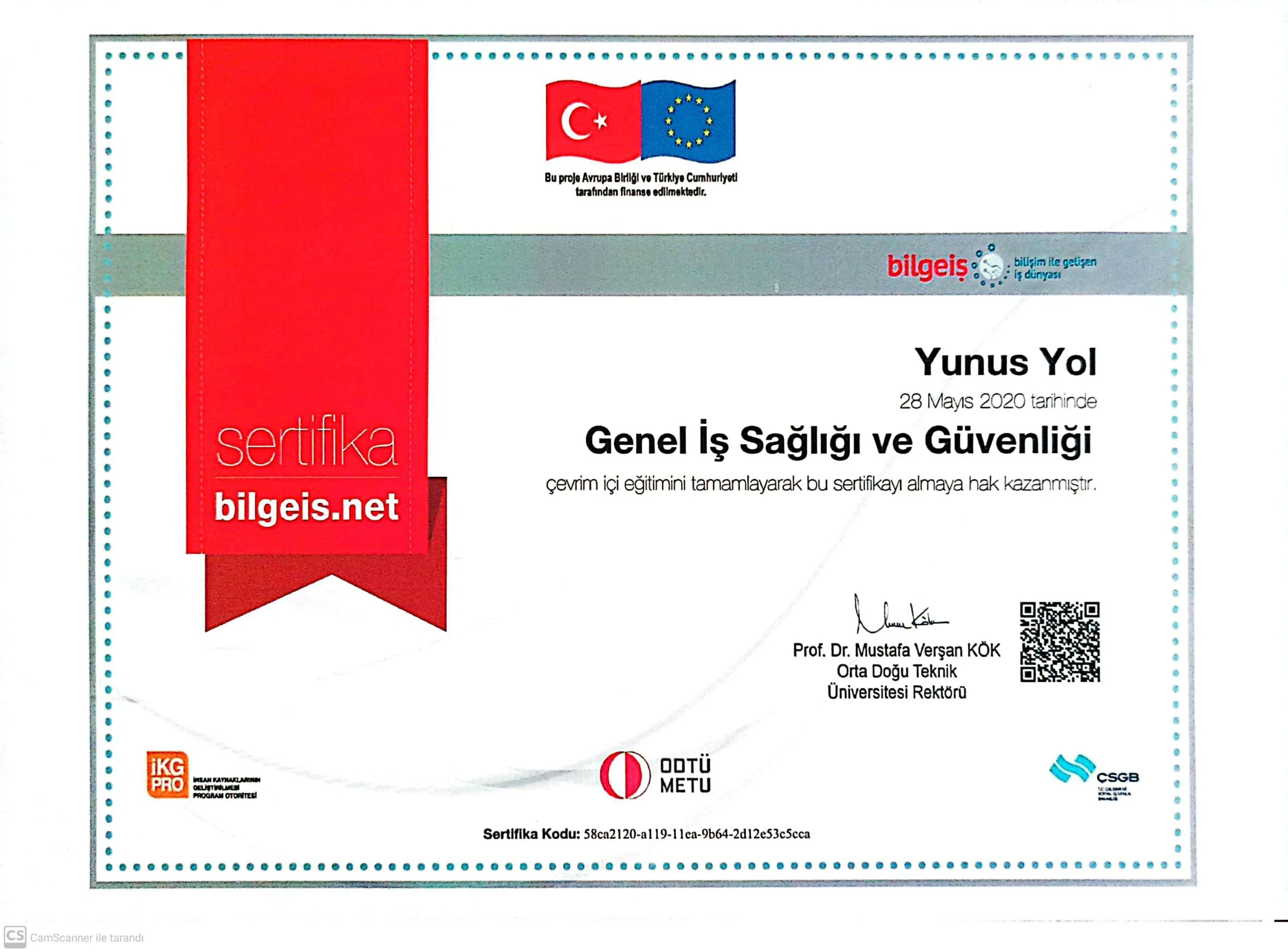 İş Sağlığı ve Güvenliği Sertifikası
