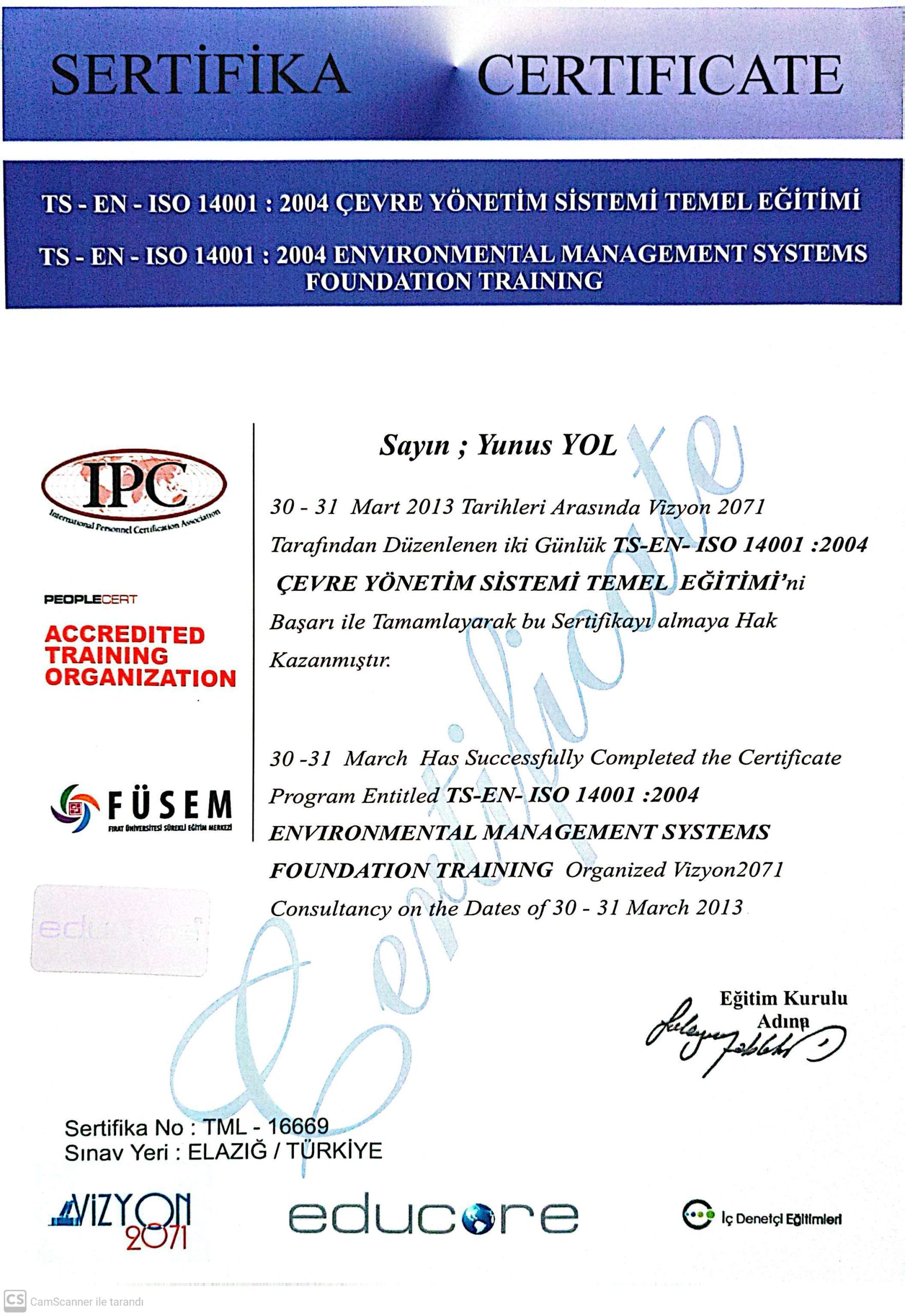 ıso 14001