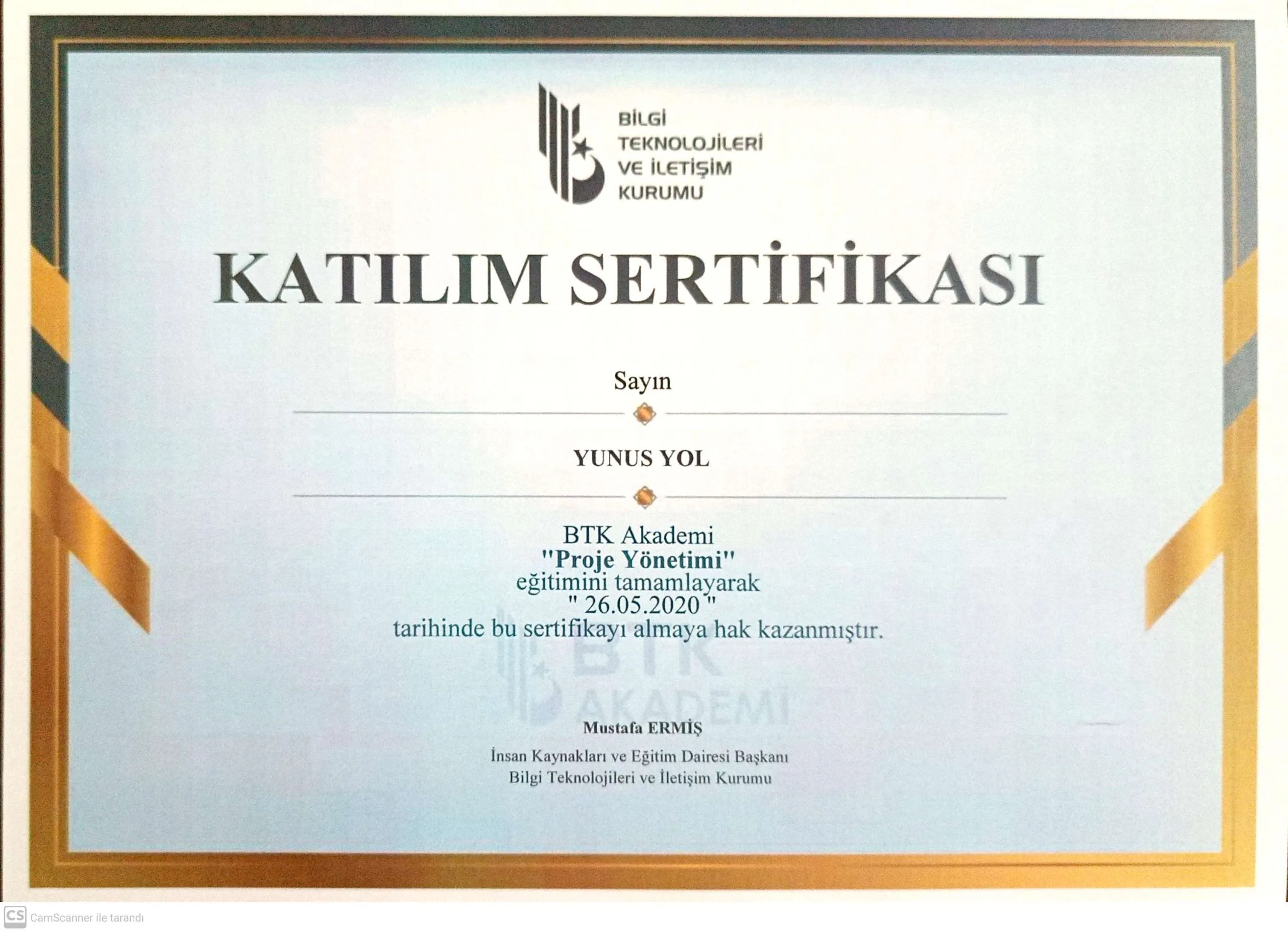 Proje Yönetimi Sertifikası