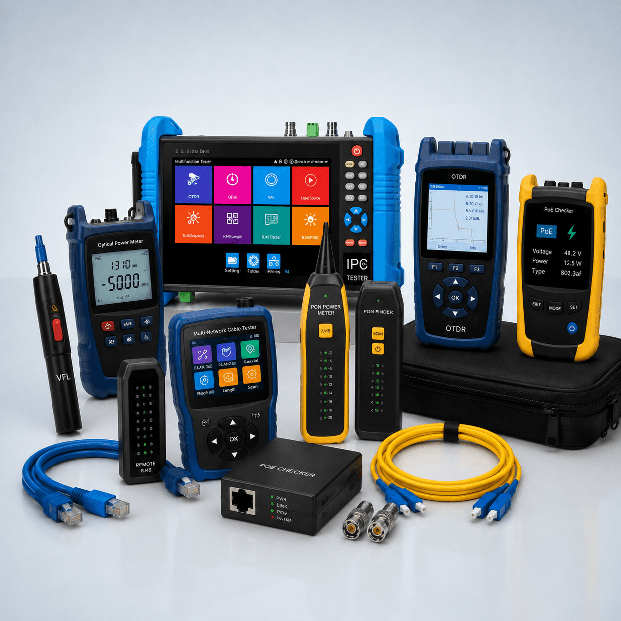 OTDR power meter VFL PON meter ve fiber optik test ölçüm cihazları