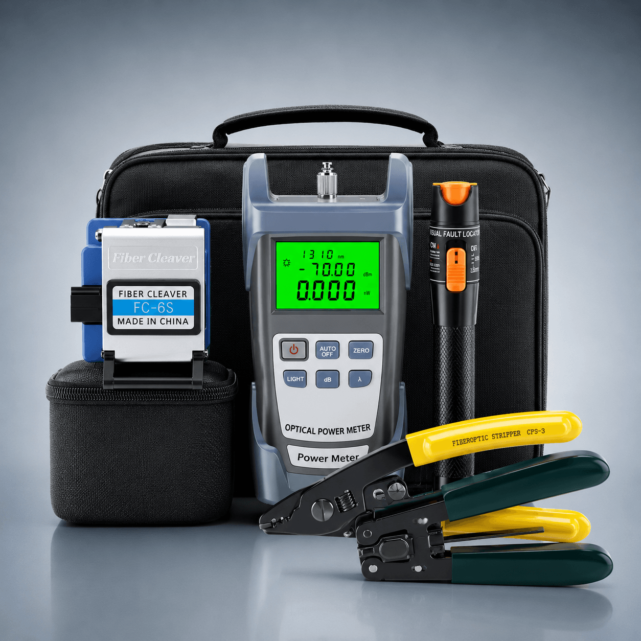 Fiber füzyon cihazı cleaver stripper temizleme ve sonlandırma ekipmanları