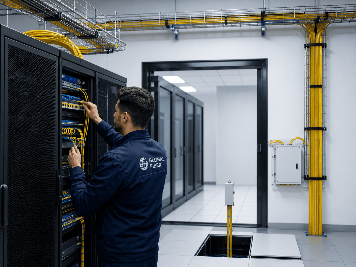 Katlar arası bina içi fiber optik omurga ve dağıtım uygulaması
