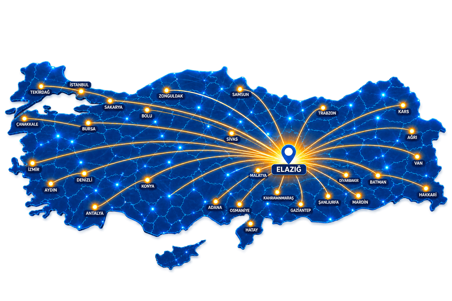 Türkiye 81 il hizmet ağı