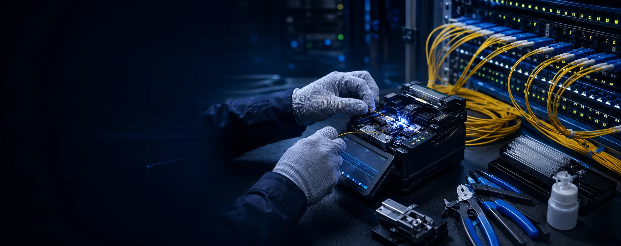 Fiber optik sonlandırma ve füzyon ek