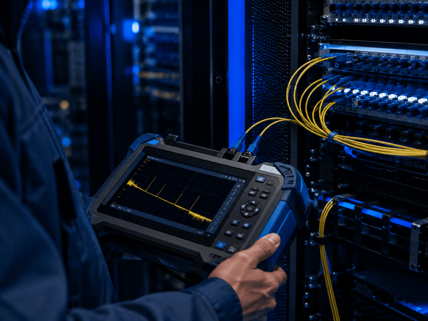 OTDR ile fiber optik hat test ve ölçüm uygulaması