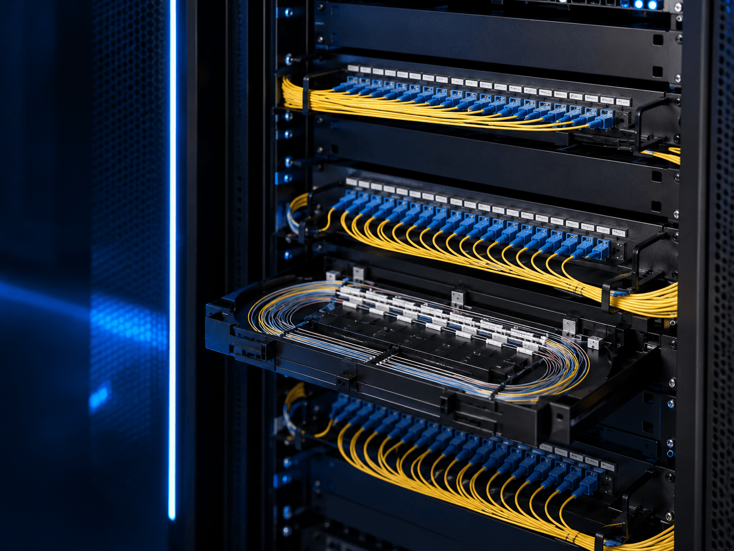 ODF ve fiber patch panel sonlandırma uygulaması