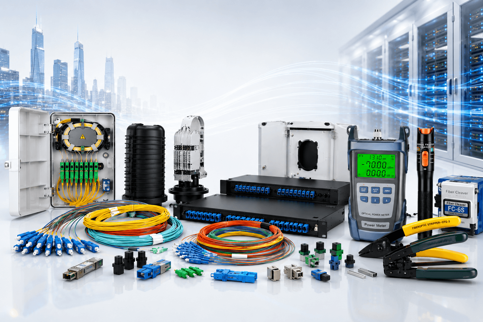 Global Fiber fiber optik ürünler; fiber kablo, patch cord, ODF, SFP ve fiber bağlantı ekipmanları