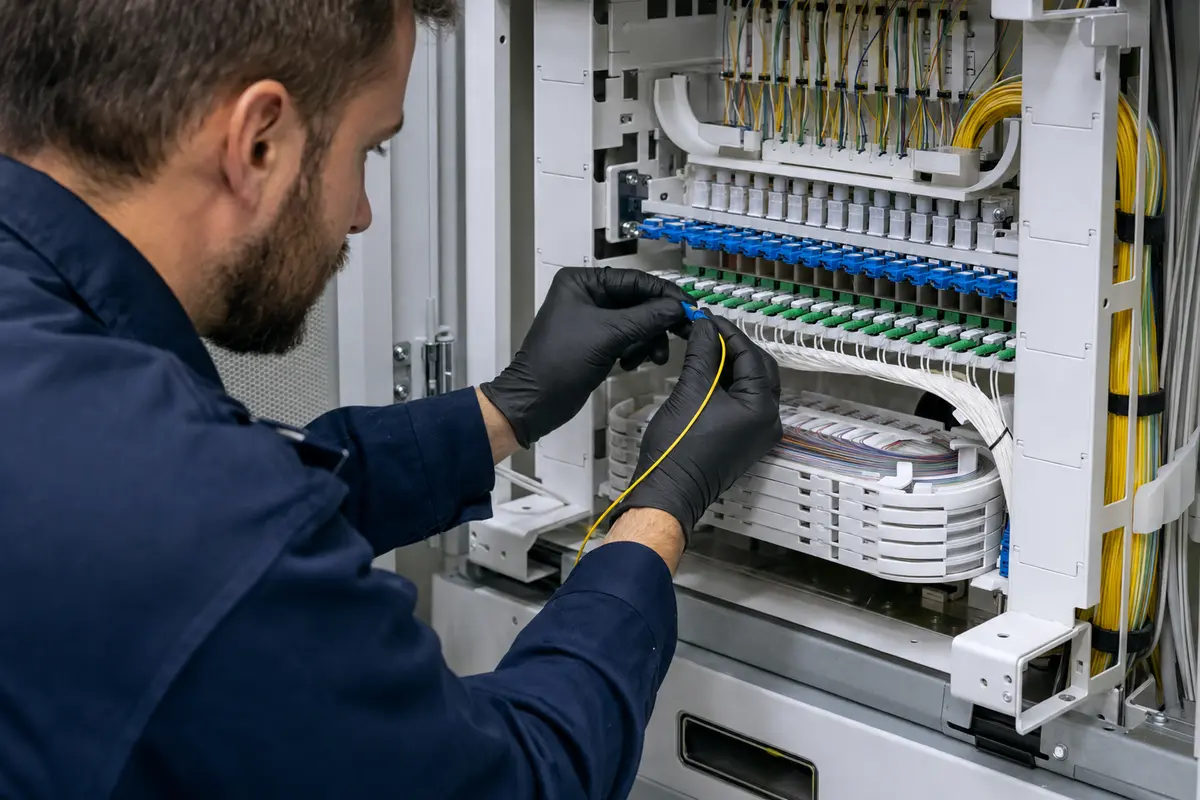Dış ortam fiber dağıtım kutusunda ODF sonlandırma